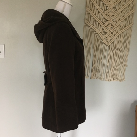 Calvin Klein Winter Hooded Brown Coat - Picture 4 of 10